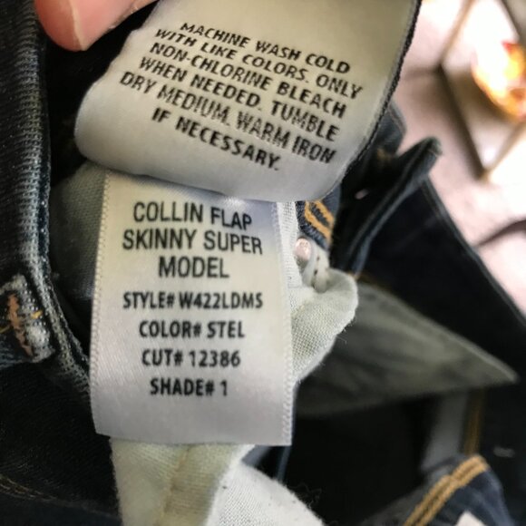 HUDSON size 28 Stretch Denim Collin Flap Pocket Skinny Super Model Jeans - Picture 5 of 5